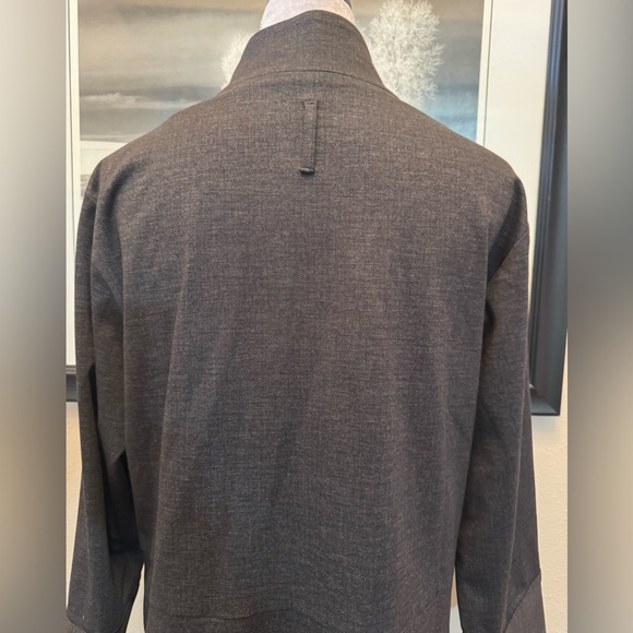 $475 Kal Rieman Charcoal Gray Shirt Dress Size Large Lagenlook Minimalist EUC - Picture 7 of 12